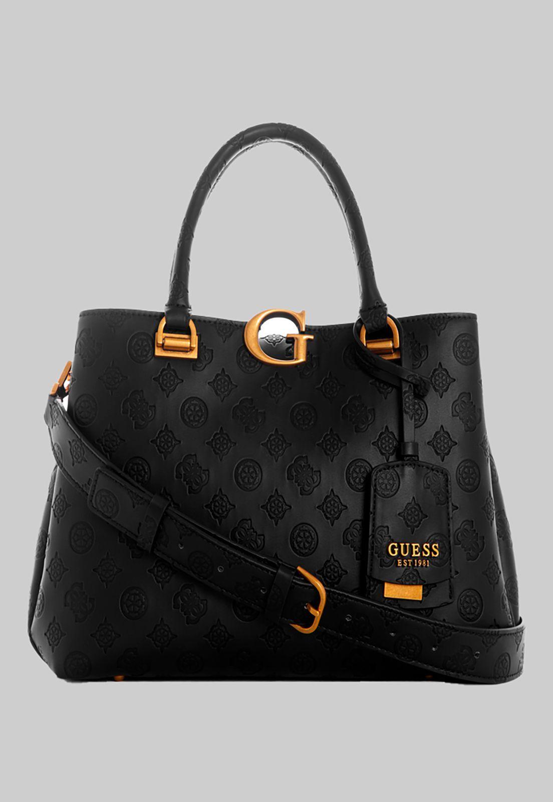 Cartera G Vibe Girlfriend Satchel Blo Negro Guess-0