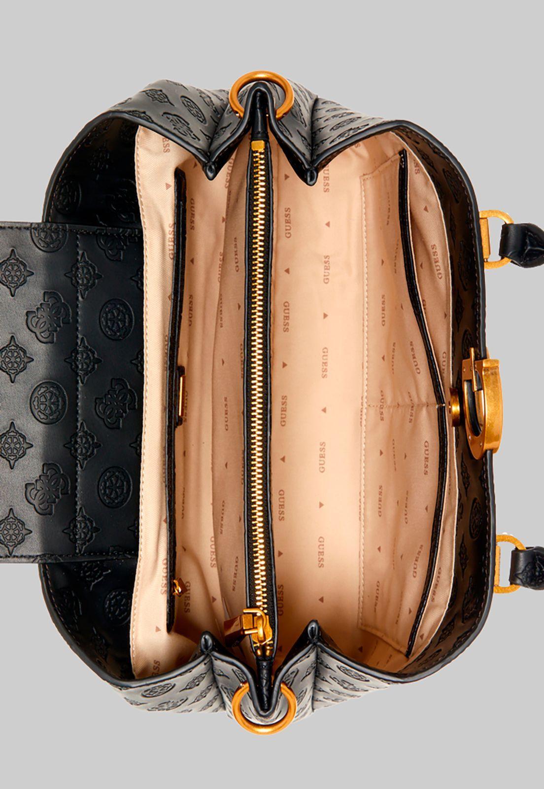 Cartera G Vibe Girlfriend Satchel Blo Negro Guess-2