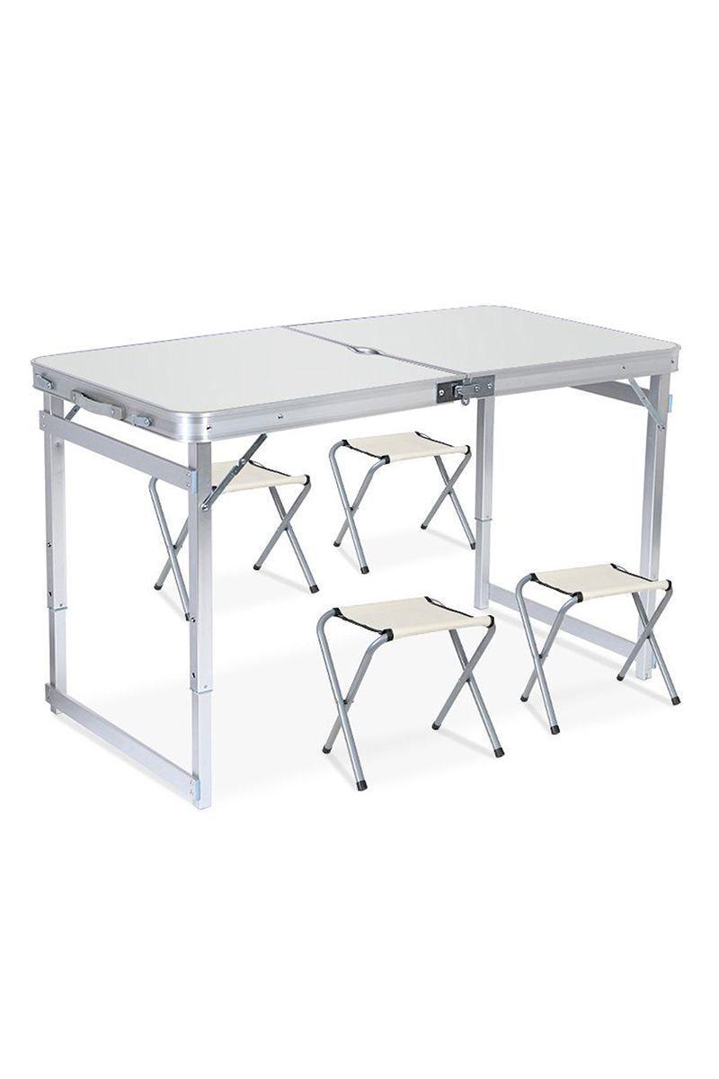 Set Mesa Plegable con 4 Pisos Blanco-0
