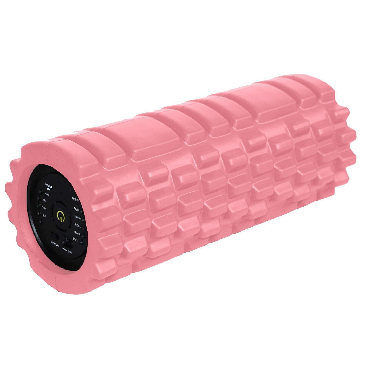 Foam Roller Vibrador - Cilindro Masajeador Rosado-0