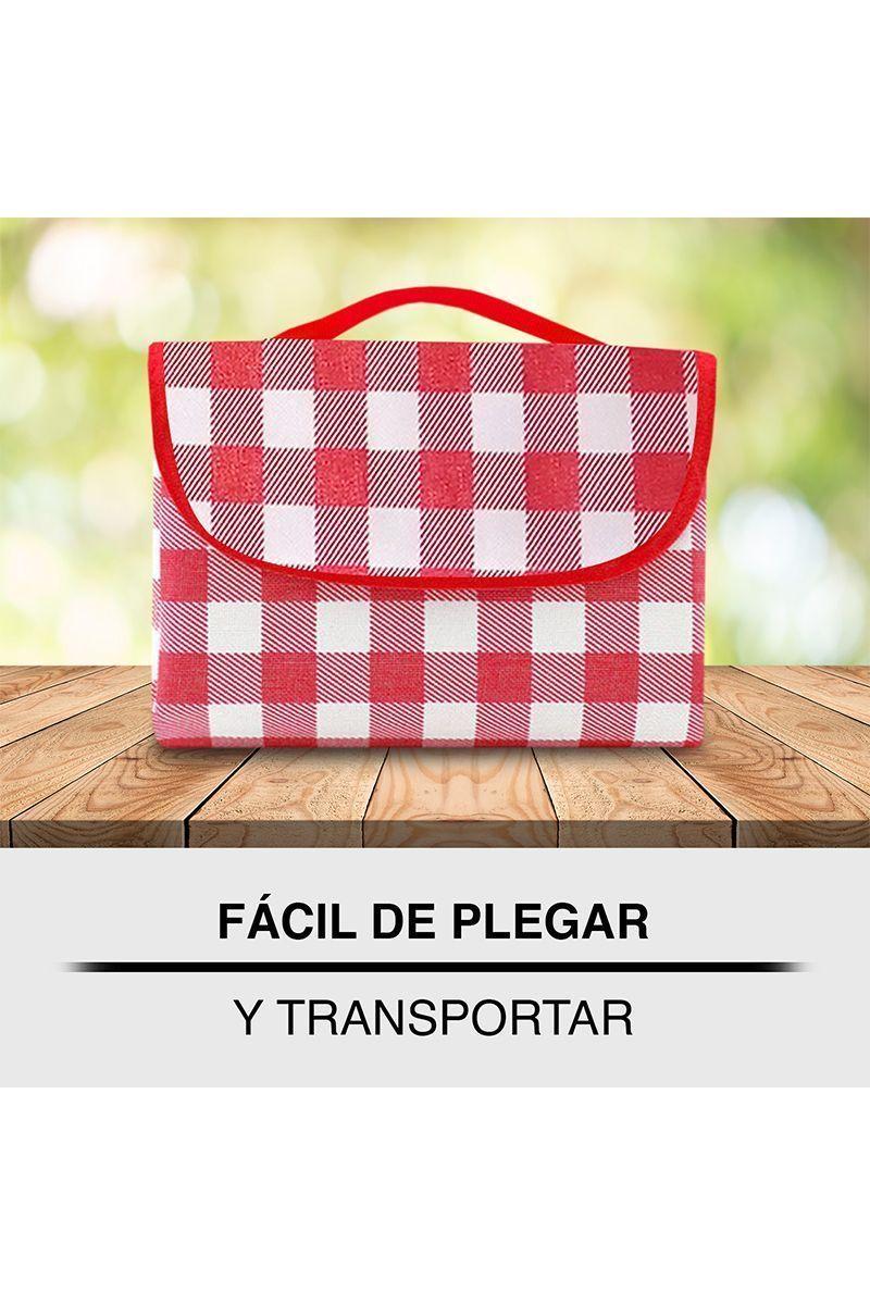 Manta de Picnic Rojo-4