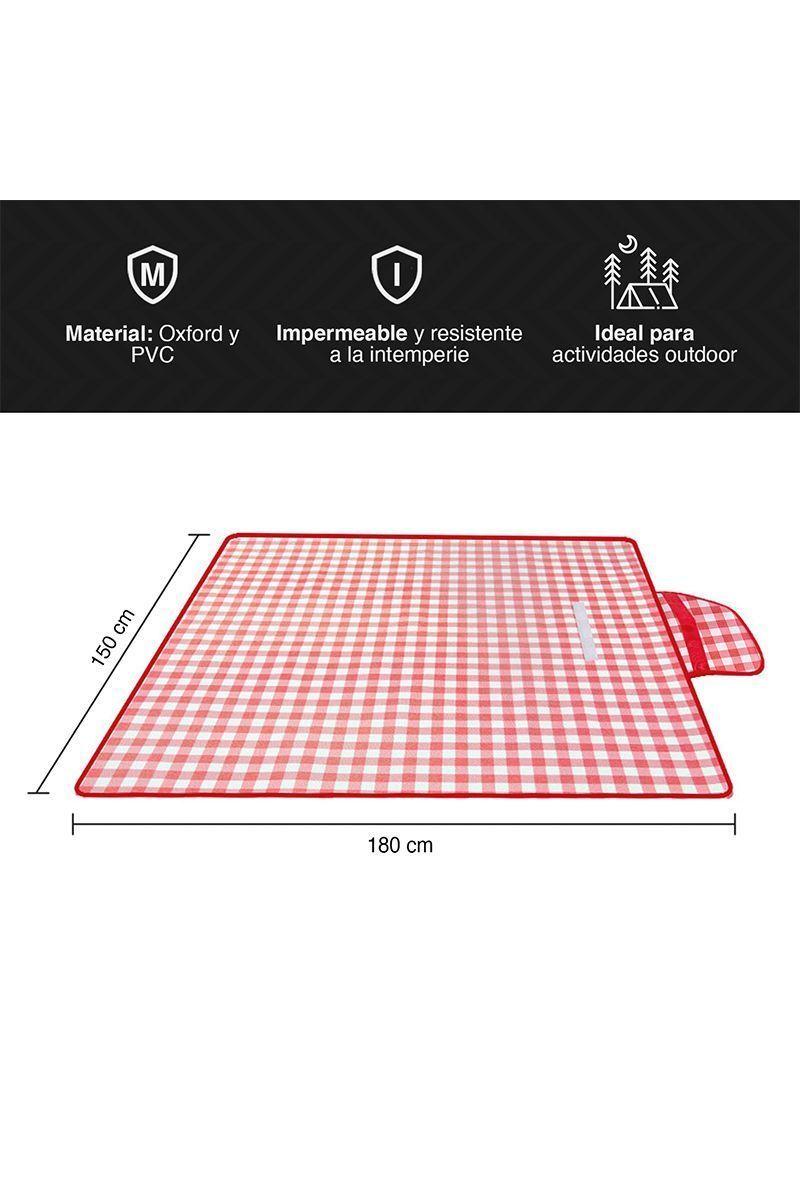 Manta de Picnic Rojo-2