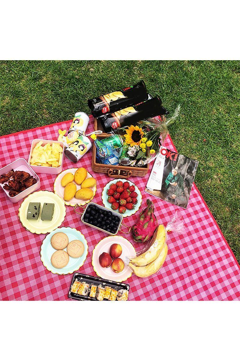 Manta de Picnic Rojo-5