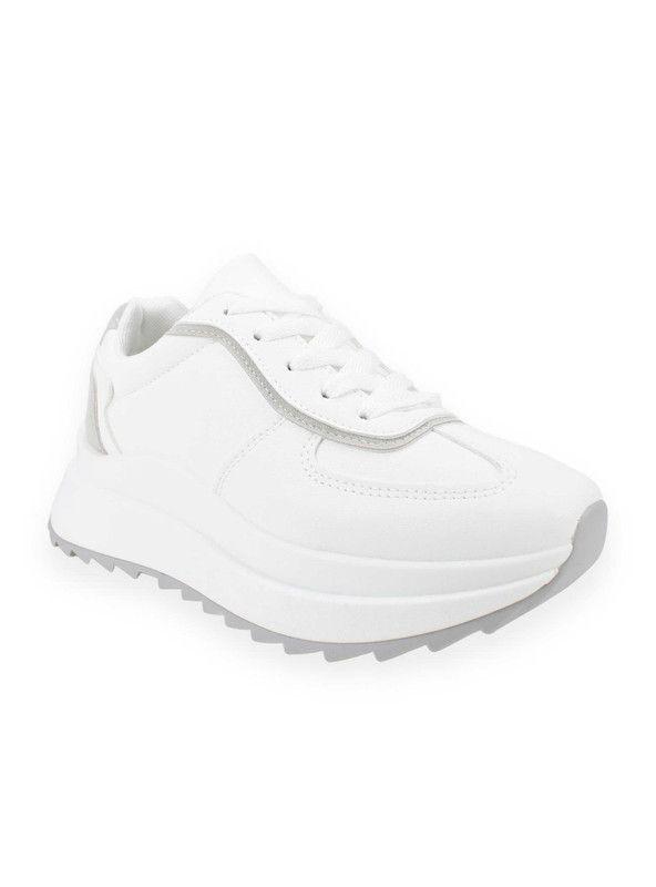 Zapatilla New Walk Chunky Blanca Gris-2