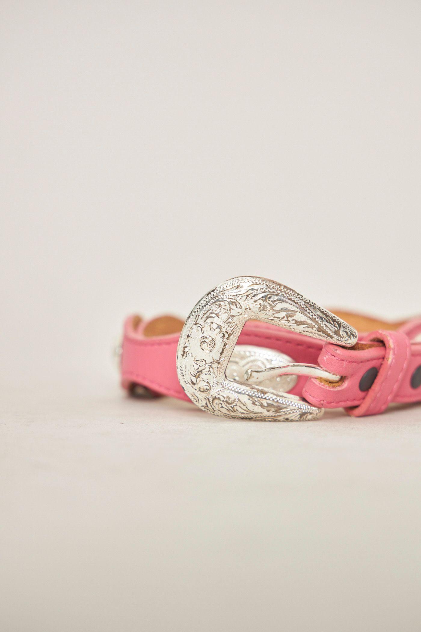 Cinturon vintage reciclado rosa sweet creek talla S -2