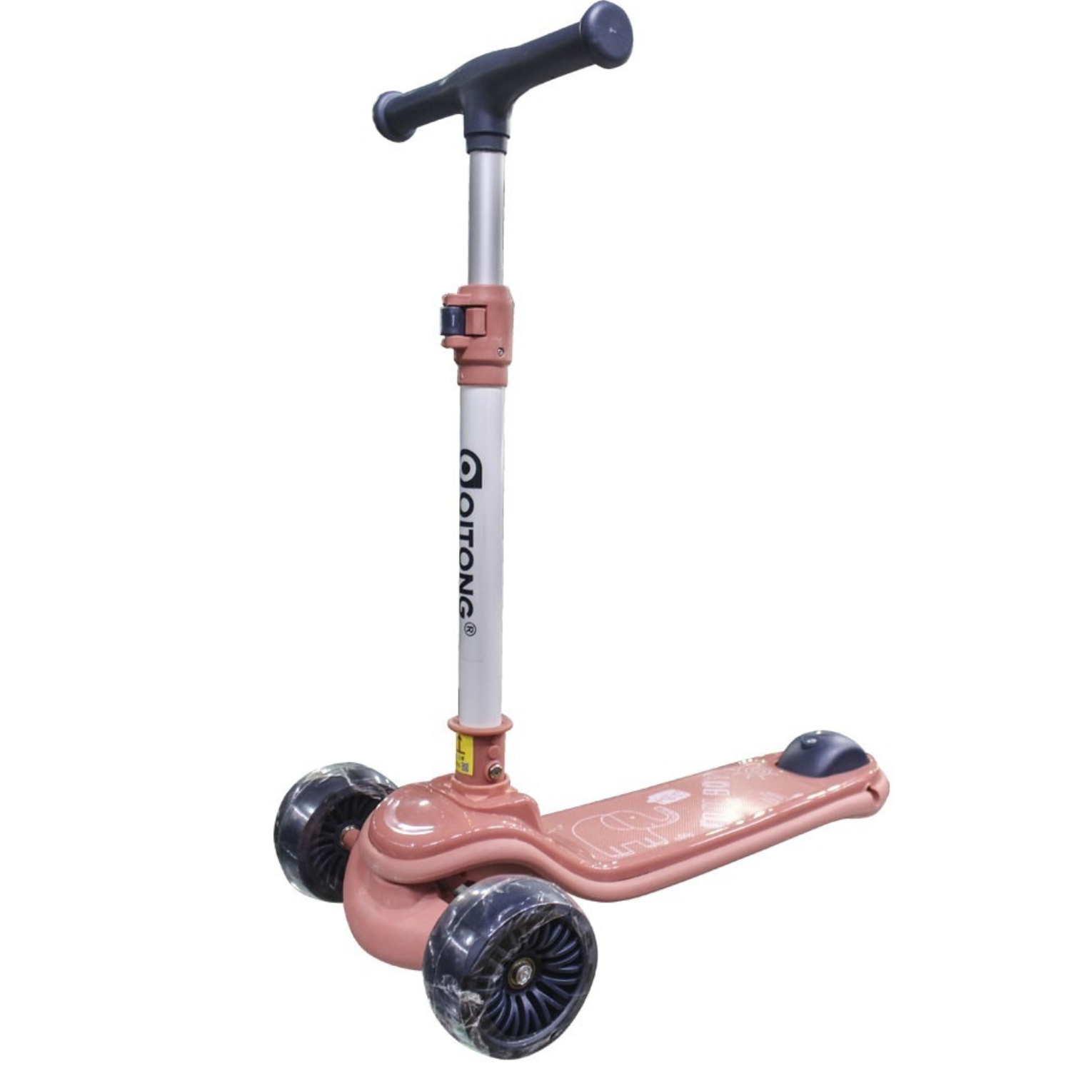 Scooter Monopatin 3 Ruedas Led Plegable rosado-0