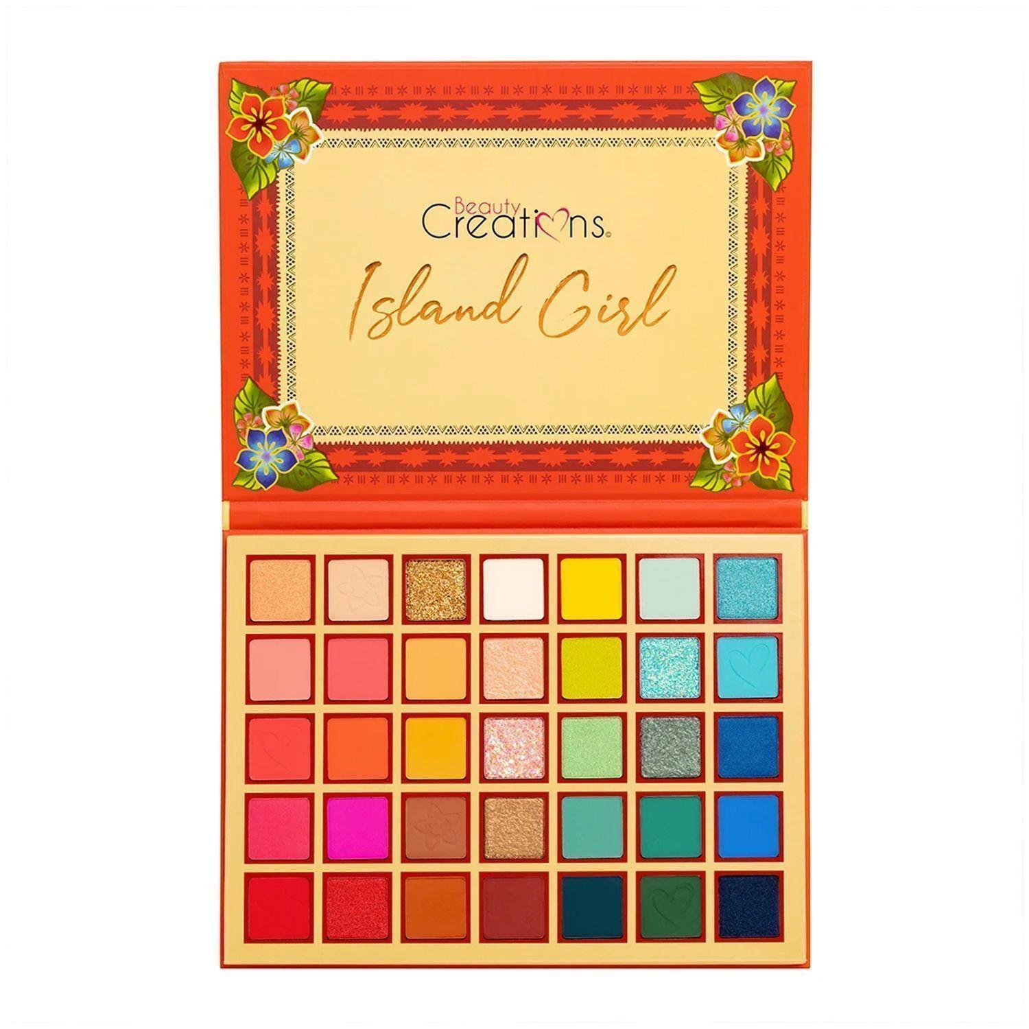 Pack Paleta De Sombra "Island Girl" + Set 24 Brochas Pretty In Pink de Beauty Creations-1