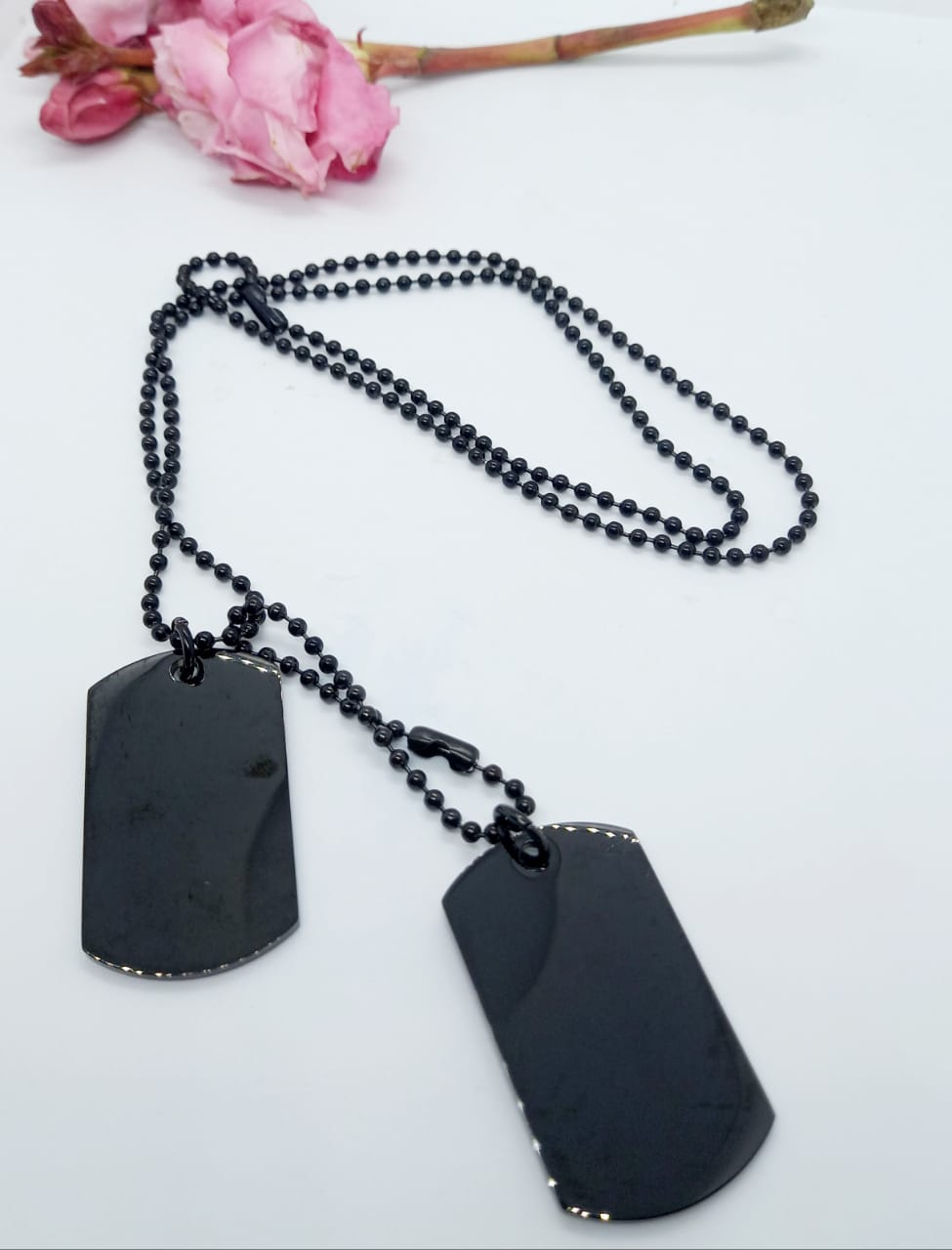 Colgante Doble Etiqueta Placa Acero Estilo Militar Cupimacth-2