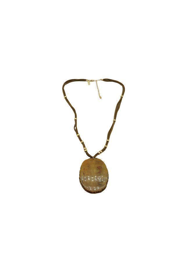 Collar Largo Café Trigal Piedra Humana-0