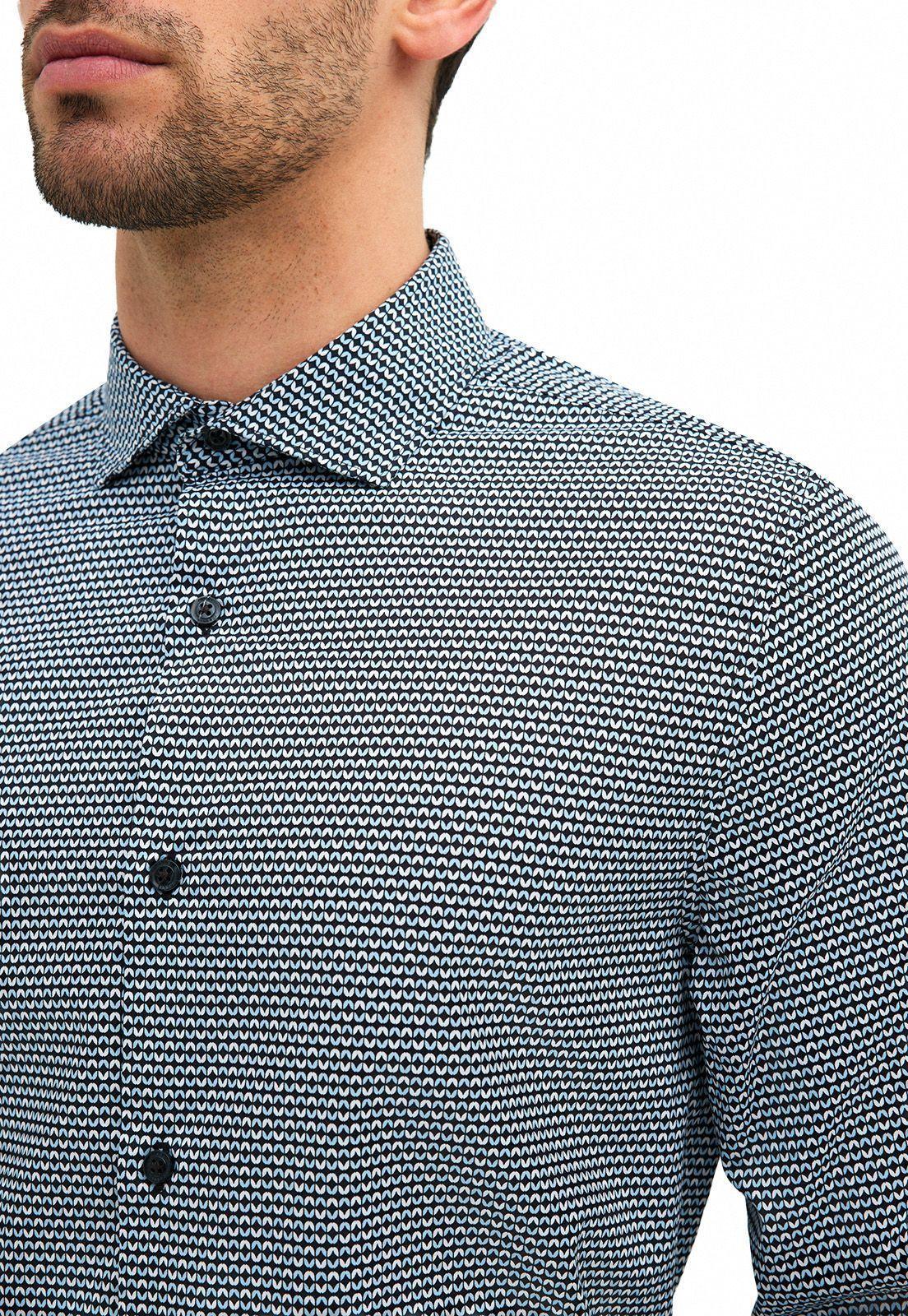 Camisa negra estampado geométrico-2