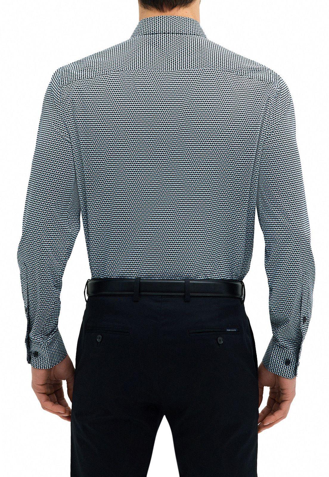 Camisa negra estampado geométrico-1