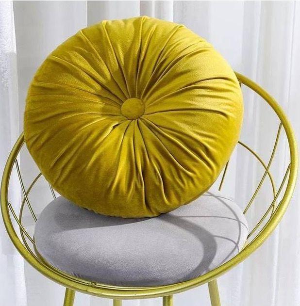 cojin velvet liso amarillo-0