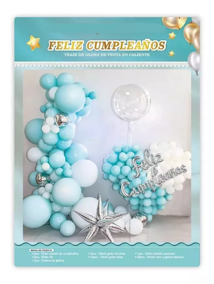 Pack X99 Globos De Cumpleaños Globos Feliz Cumpleaños Globo-2