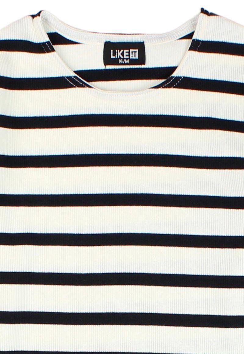 Polera teens niña listada varsity 528-2