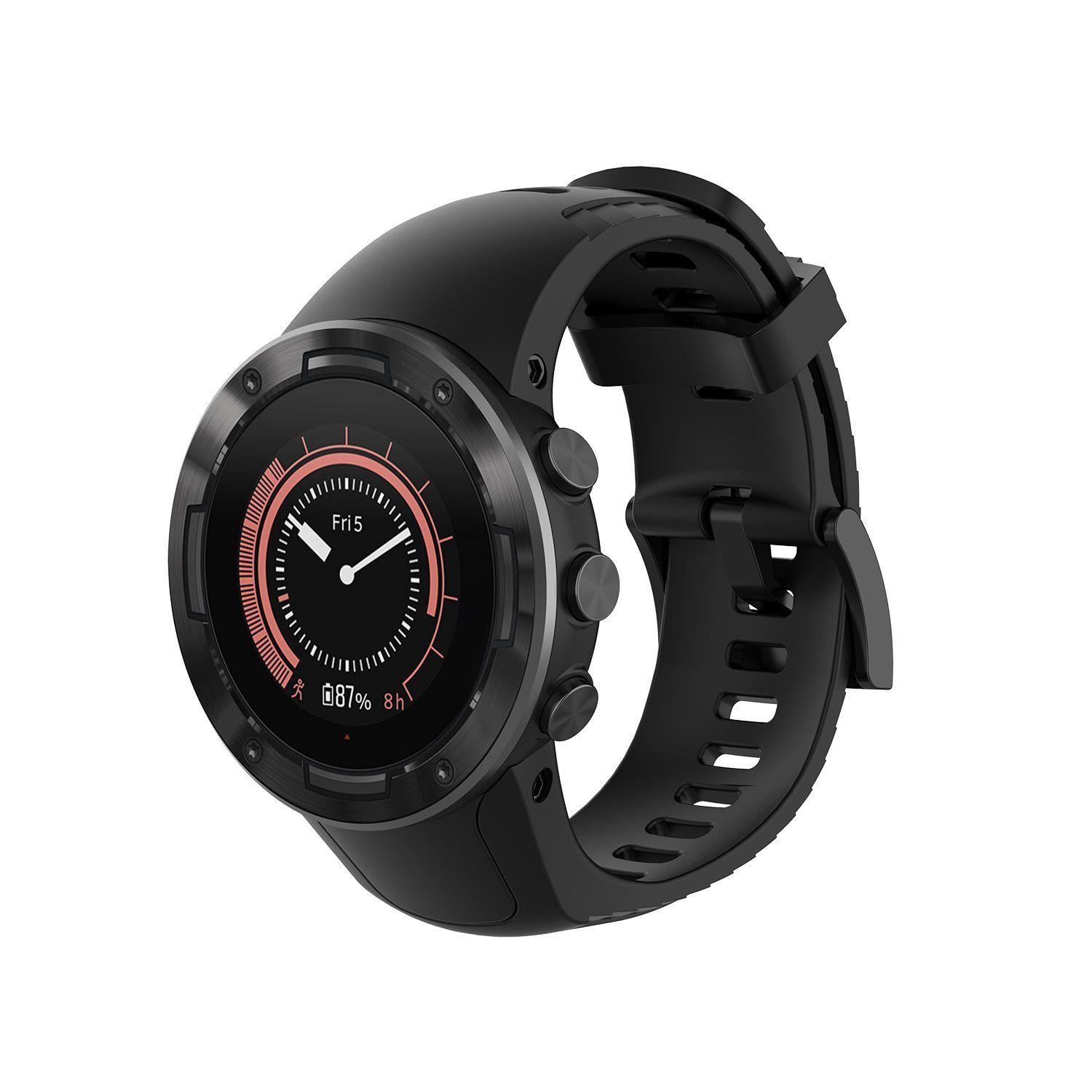 Correa Silicona Compatible Con Suunto 5 33mm Negro-3