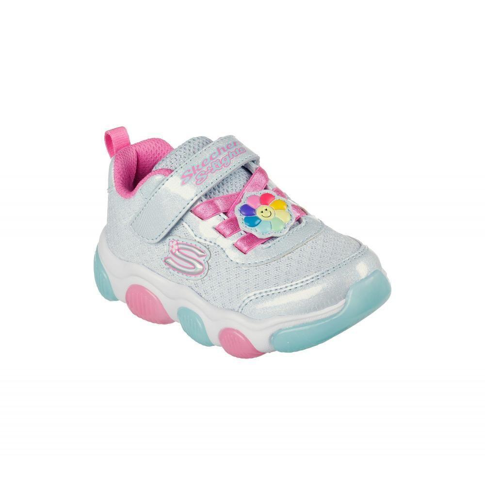 Zapatilla Niña Mighty Glow Celeste Skechers-0