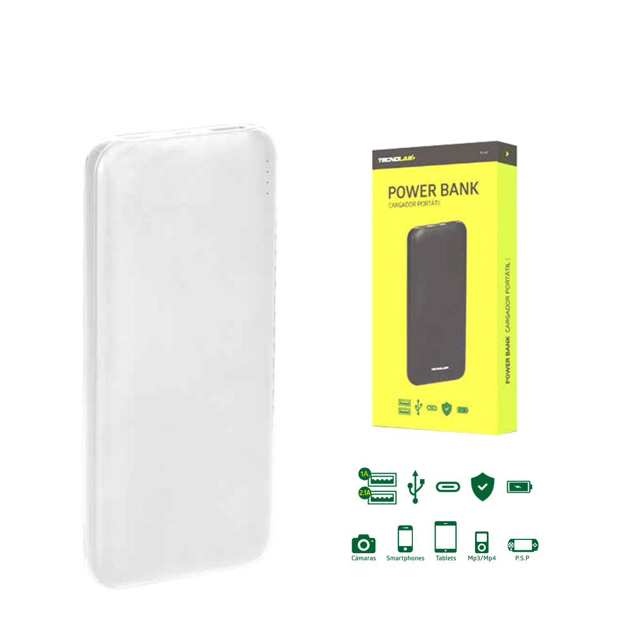 Batería Portátil  Powerbank Turbo 20.000 mah Blanca-4