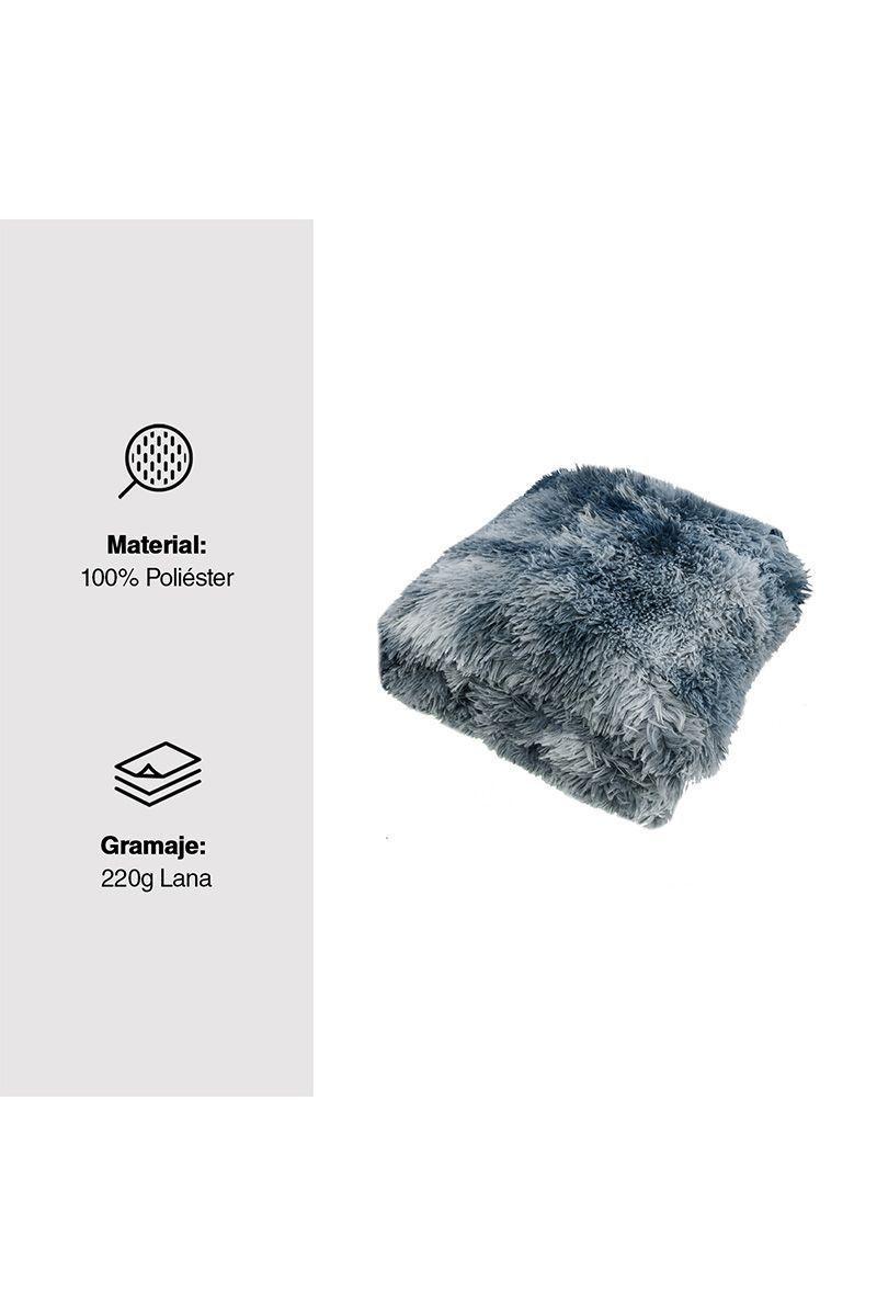 Manta Frazada Sherpa Tye Die Gris-2