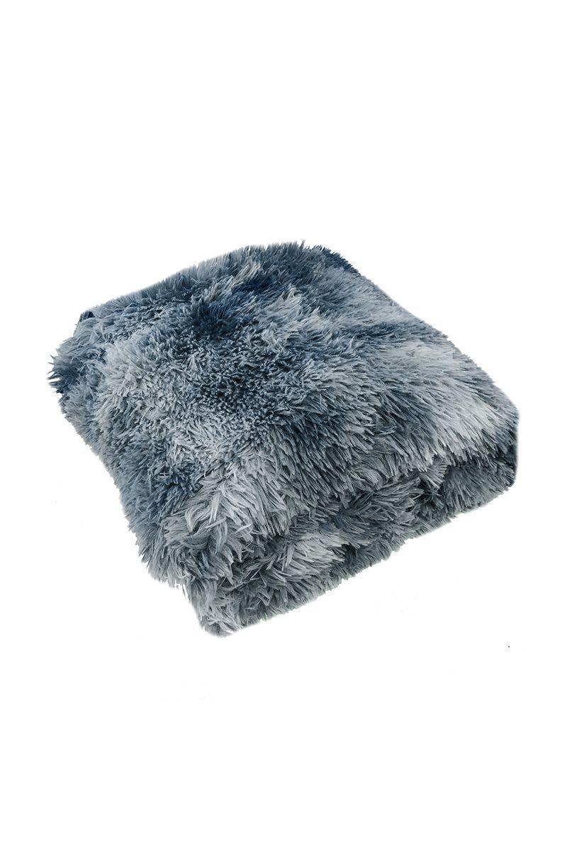 Manta Frazada Sherpa Tye Die Gris-0