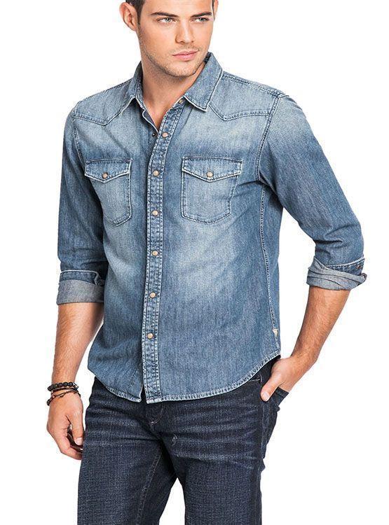 Camisa Guess Es Ls Slim Western-0