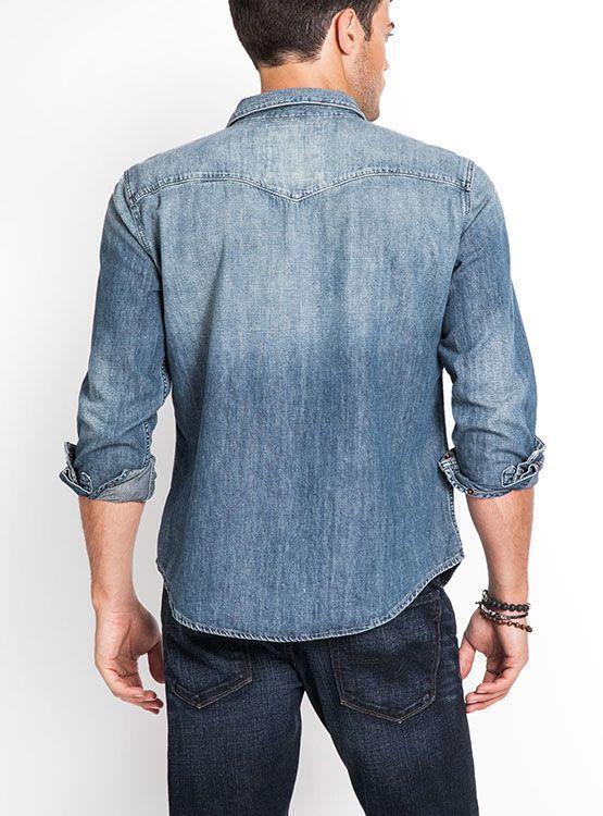 Camisa Guess Es Ls Slim Western-1