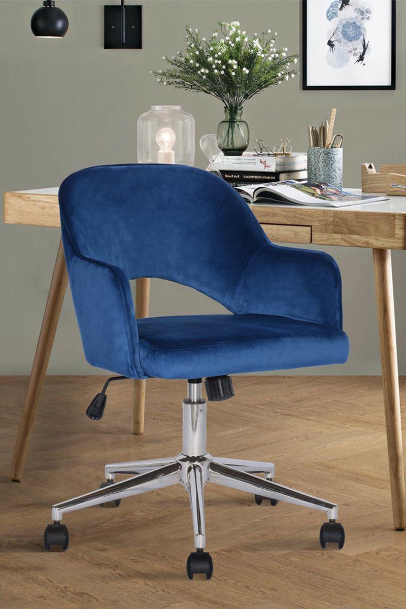 Silla Clarkson Escritorio Apoyabrazos Azul-5