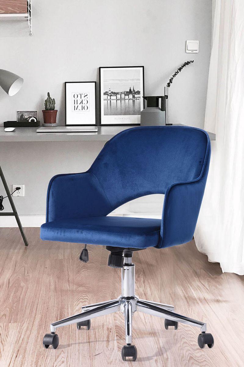Silla Clarkson Escritorio Apoyabrazos Azul-1