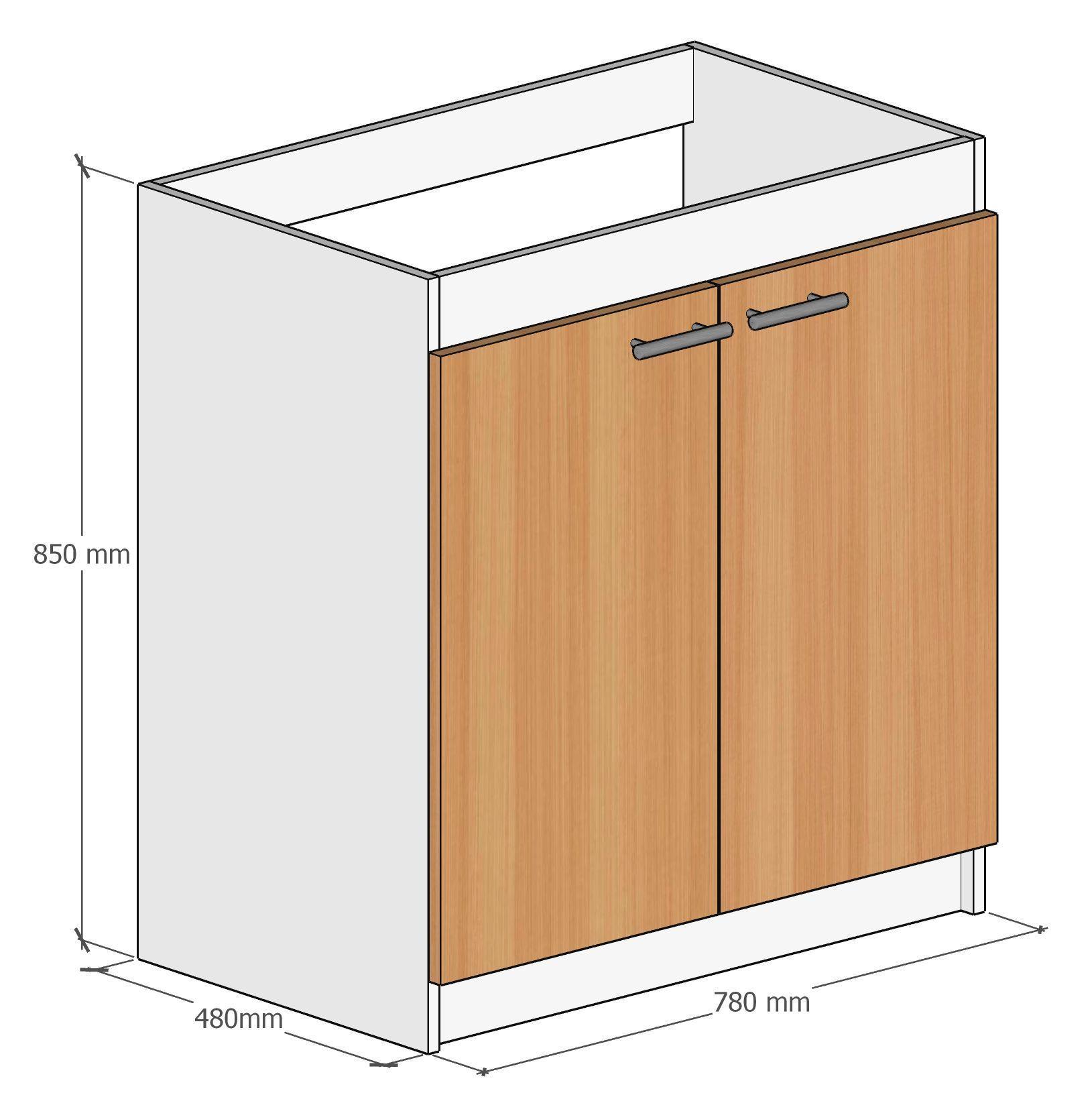 MUEBLE BASE LAVAPLATOS 2 PUERTAS ARMADO-2