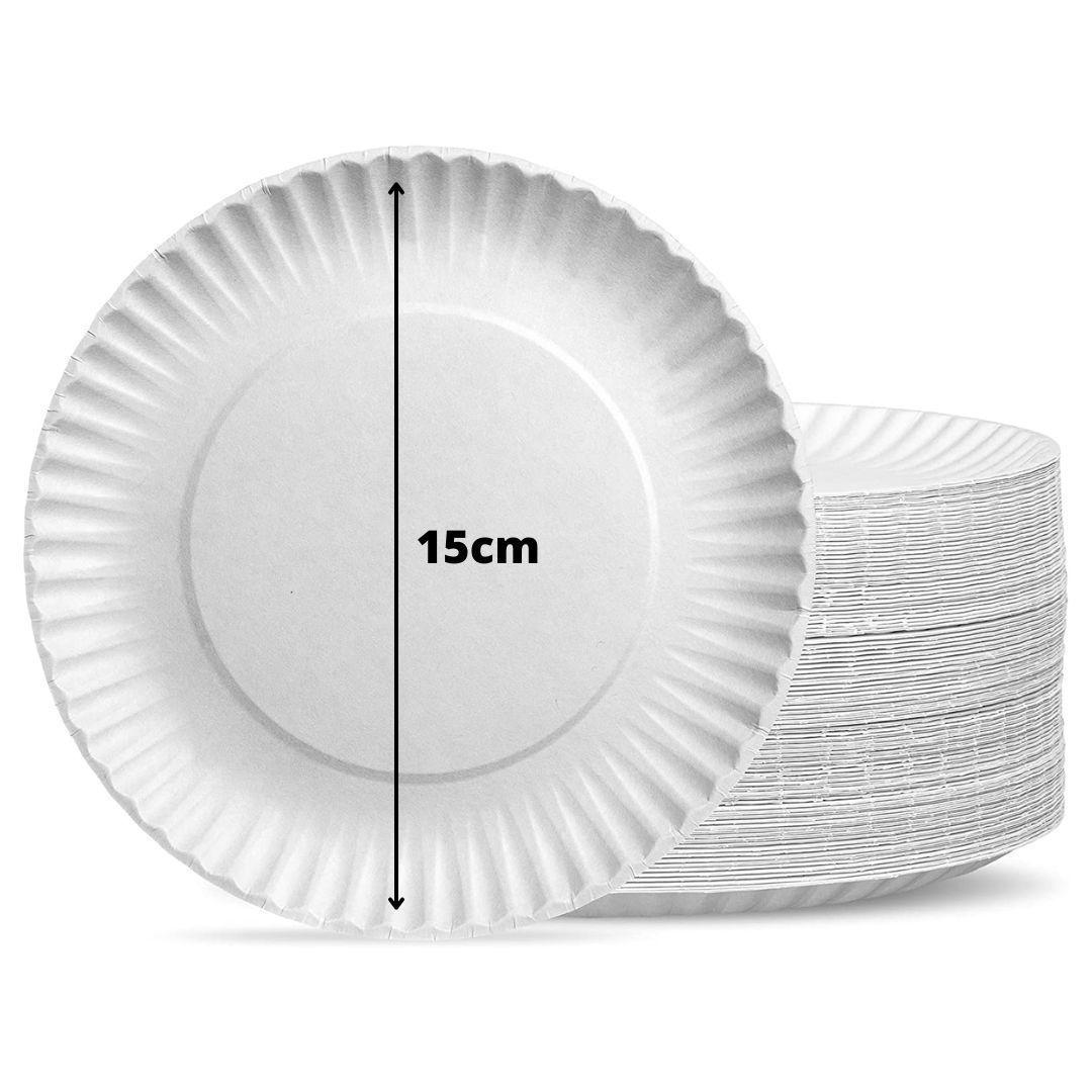 Plato Carton N° 1  100 unidades / Plato Desechable 15cm-1