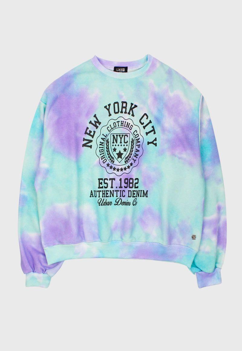 Poleron teens niña tie dye euforia 539-0