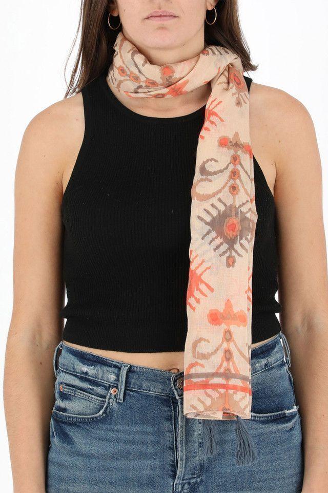 Pañuelo Estampado Beige Trigal Maya Humana-1
