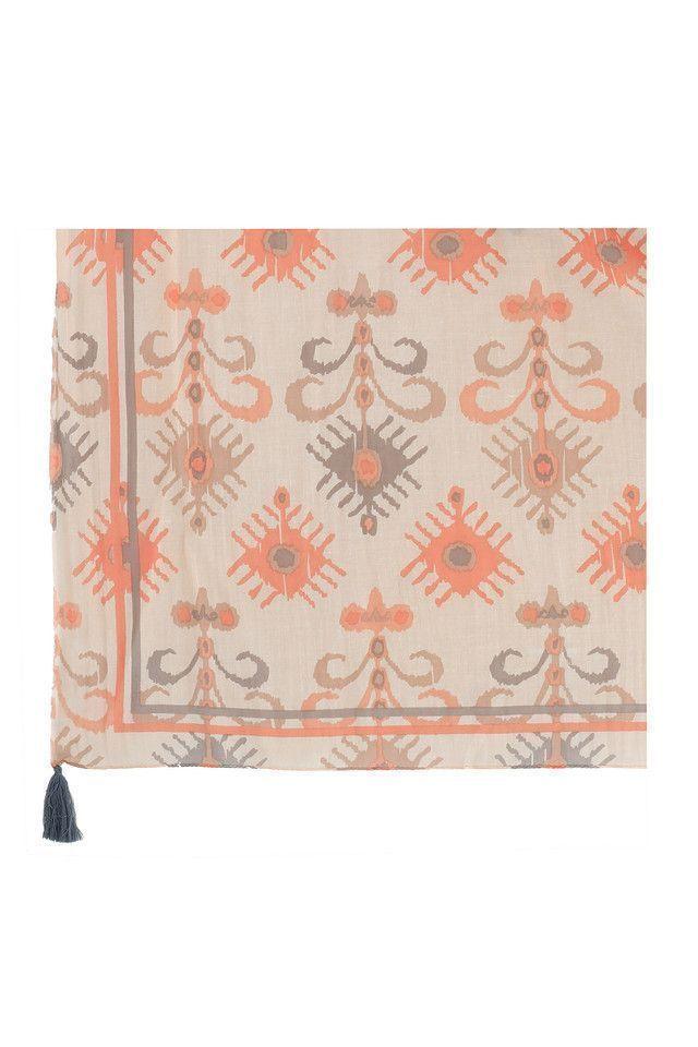 Pañuelo Estampado Beige Trigal Maya Humana-2