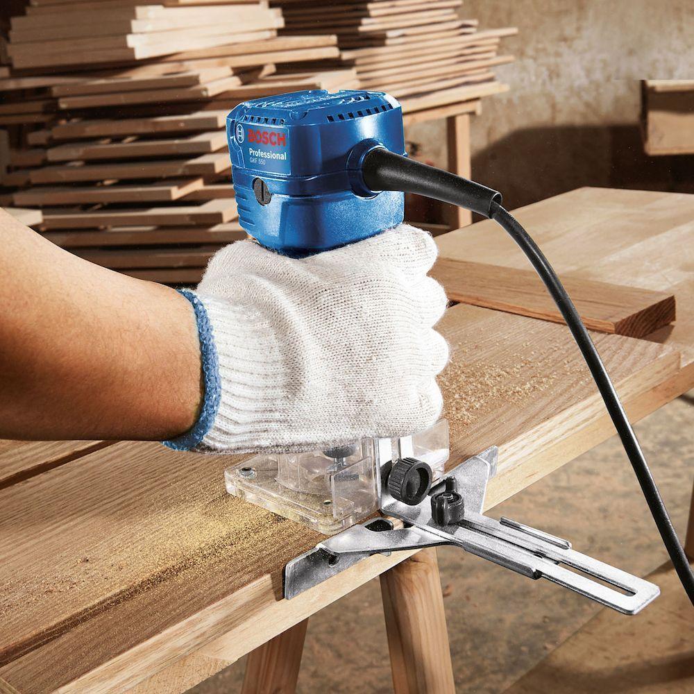 Fresadora GKF 550 220V + Set De Fresas  6 Piezas 1 /4" Bosch-4