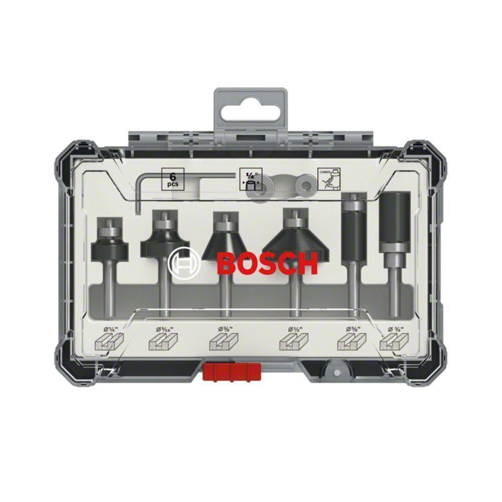 Fresadora GKF 550 220V + Set De Fresas  6 Piezas 1 /4" Bosch-2