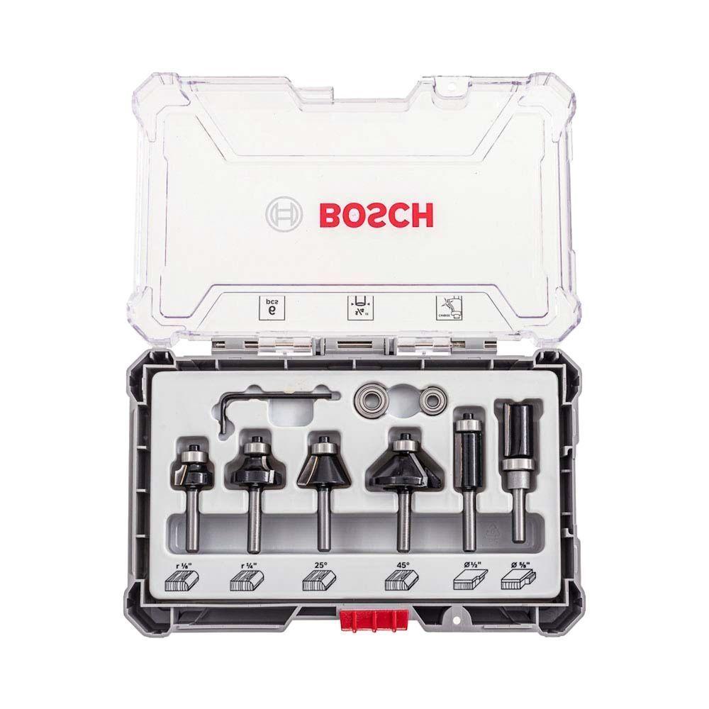 Fresadora GKF 550 220V + Set De Fresas  6 Piezas 1 /4" Bosch-3