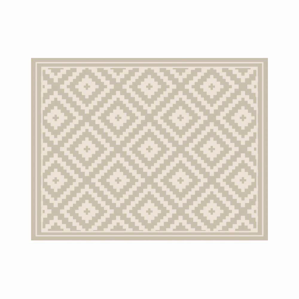 Alfombra Decorativa Living y Terraza Rombo Arena 140X180Cm-0