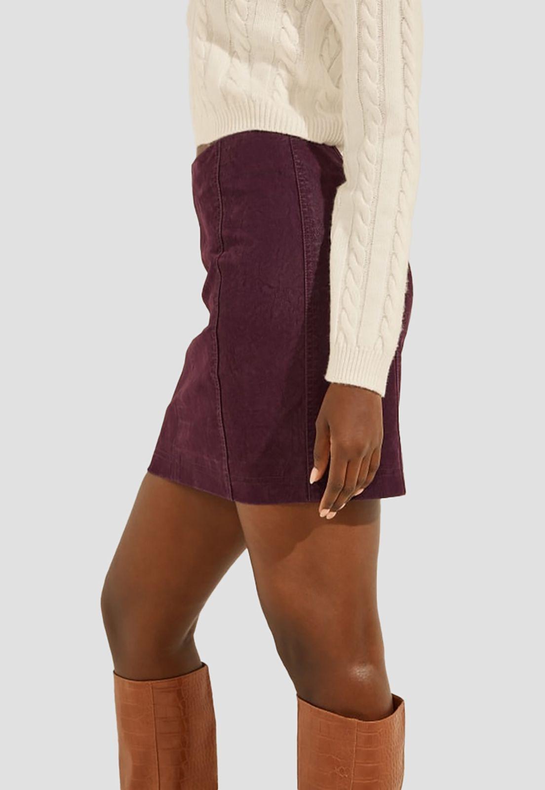 Falda Guess Woven Skirts G4C8 Burdeo-2