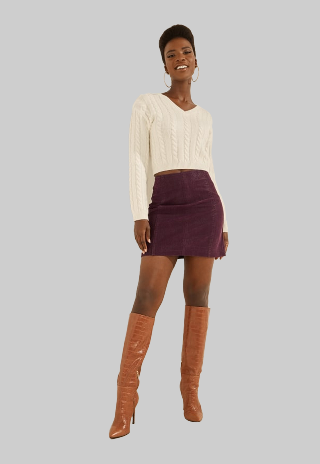 Falda Guess Woven Skirts G4C8 Burdeo-1
