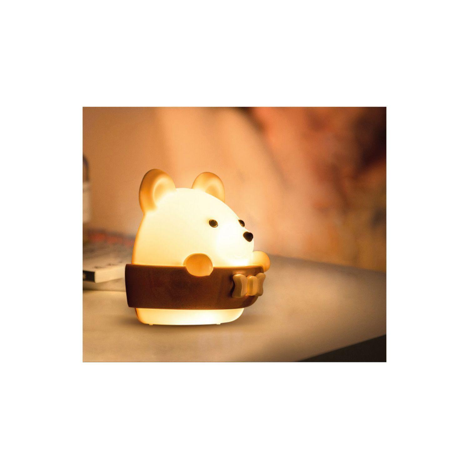 Lampara Noctura Infantil Oso Led Control Remoto-2