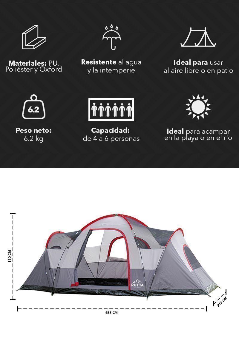Carpa Camping Familiar 4 Personas Outdoor-2