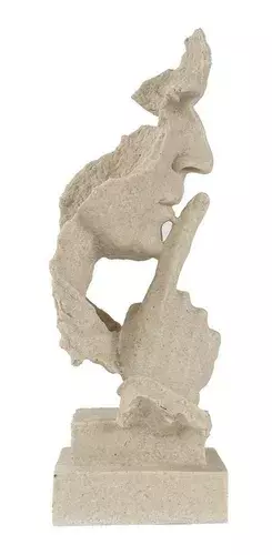 Escultura Cara Resina Silencio del pensador-0