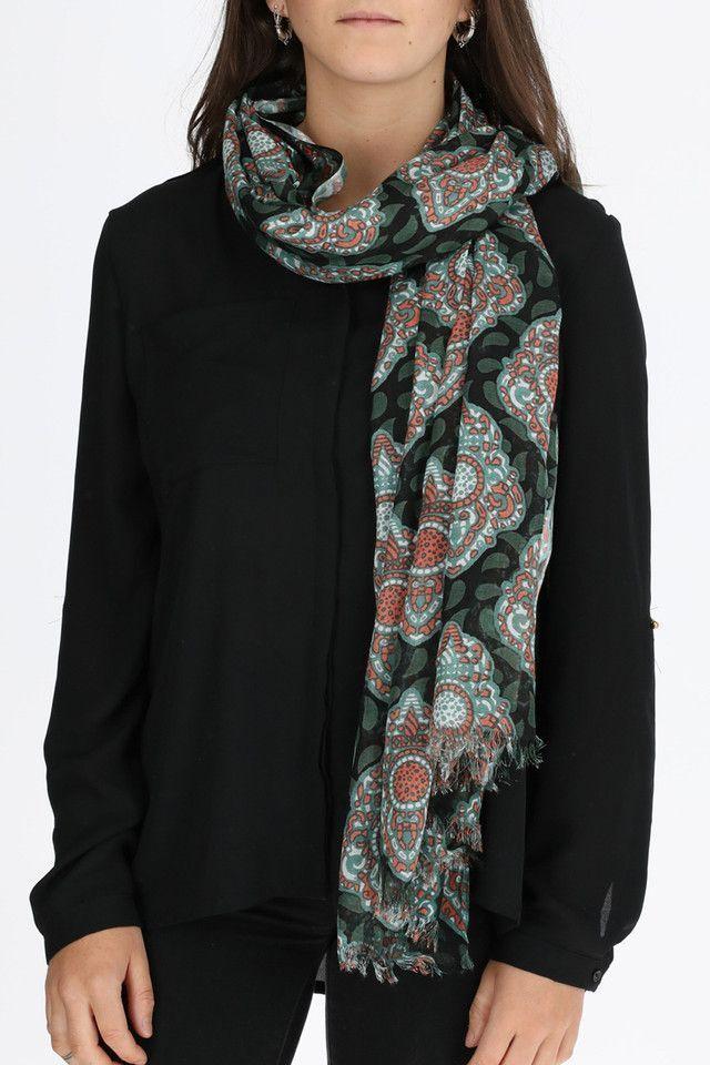 Pañuelo Estampado Sahara Verde ID-1