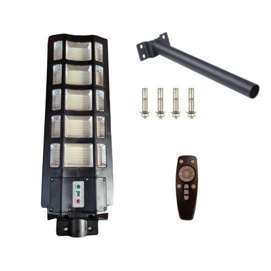 Foco Led Solar 1.000w Poste Exterior Focos Solares Potentes + Base-3