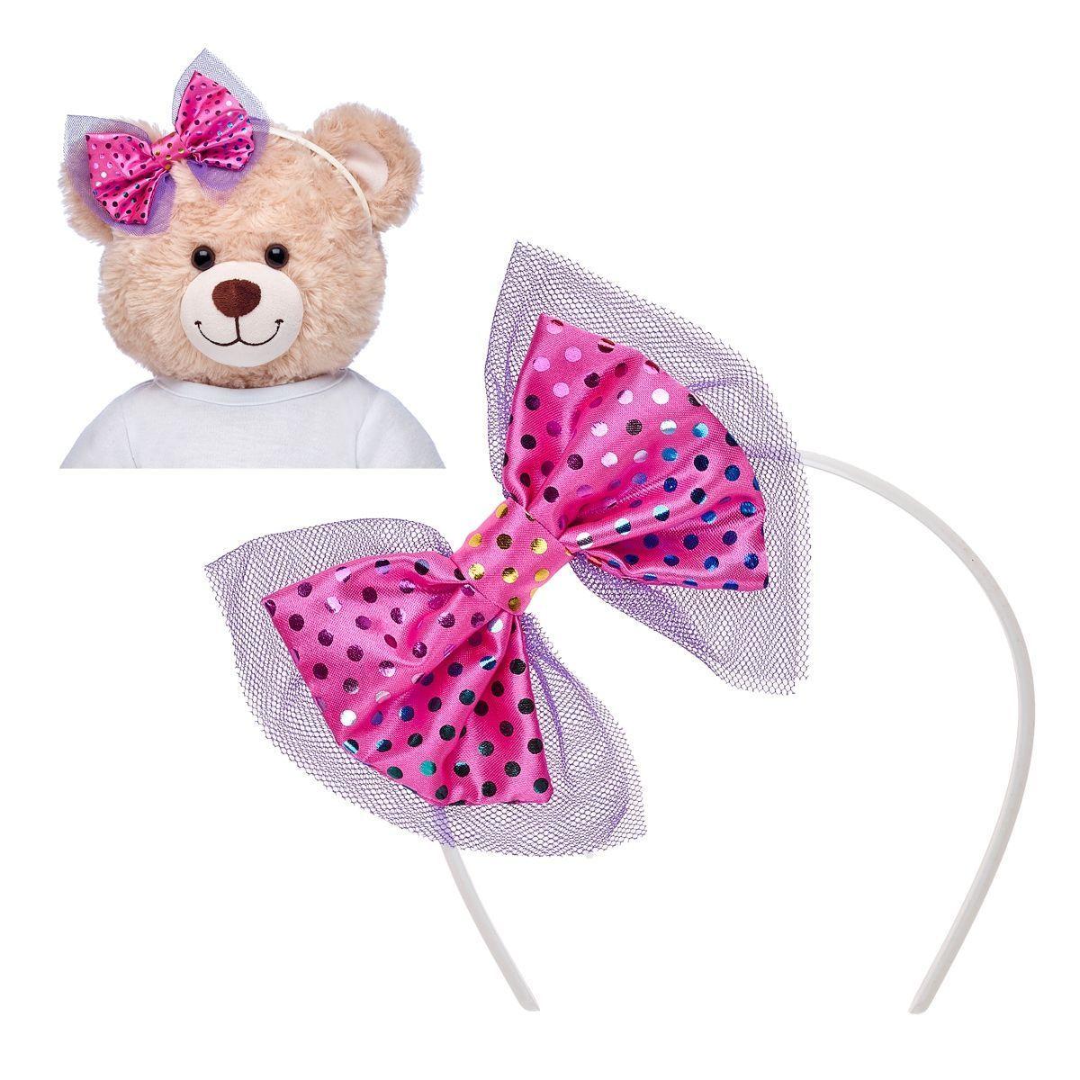 Cintillo Moño Fucsia Con Puntos Build A Bear-0