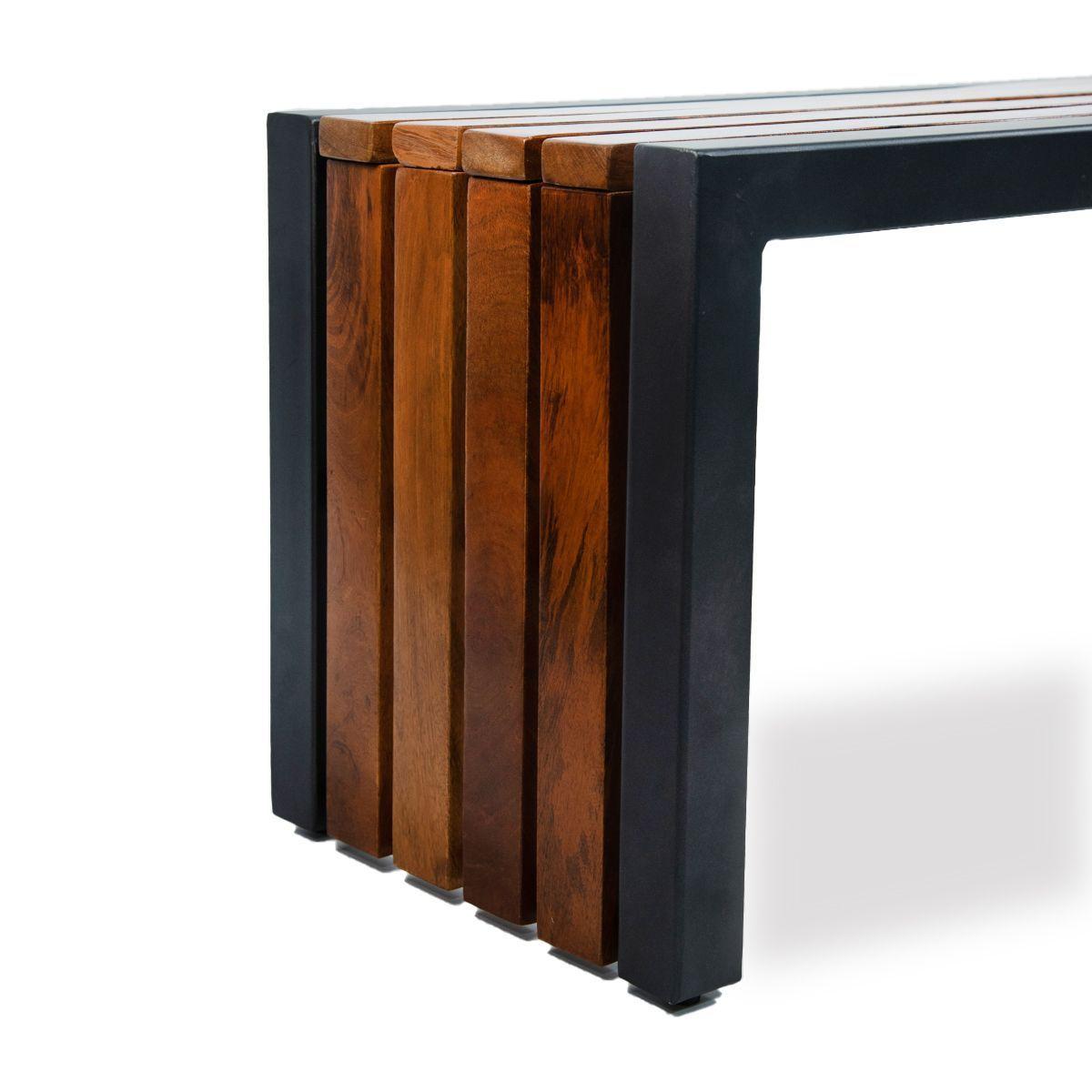 Banca Madera de Mango y Metal 180 CM-2