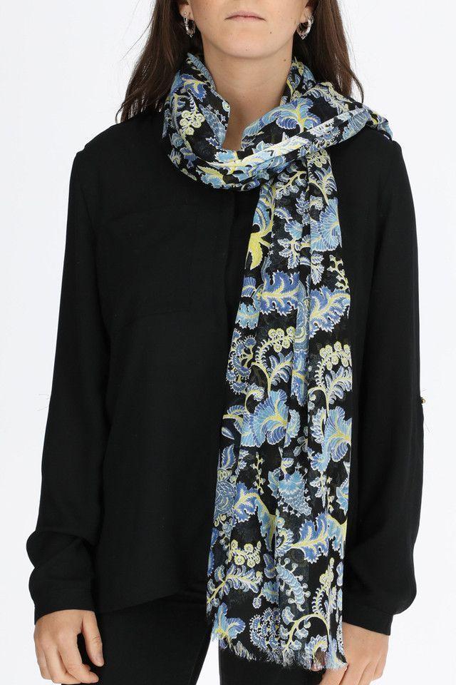 Pañuelo Estampado Indi Azul ID-1