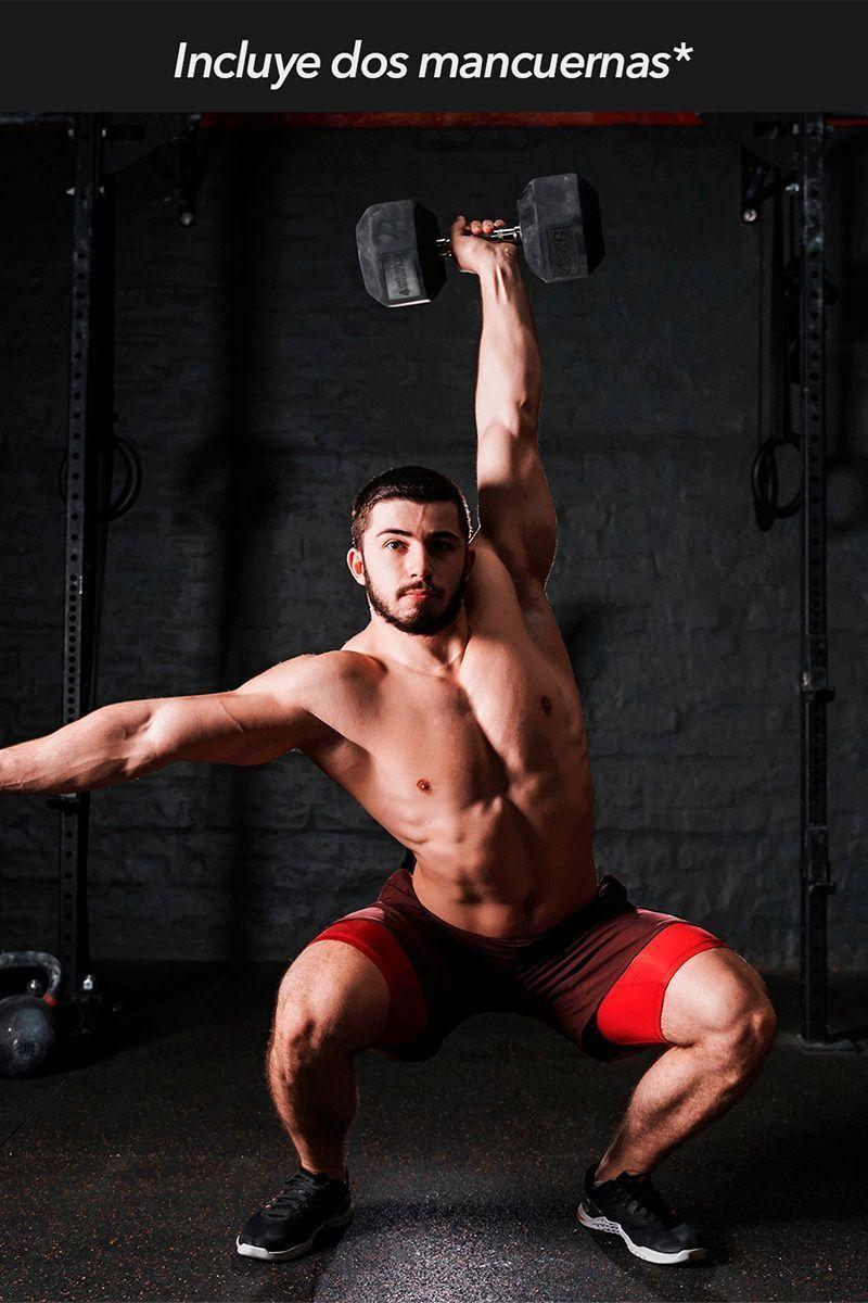 Pack de 2 Mancuernas Hexagonales 20 Kg Negro-1