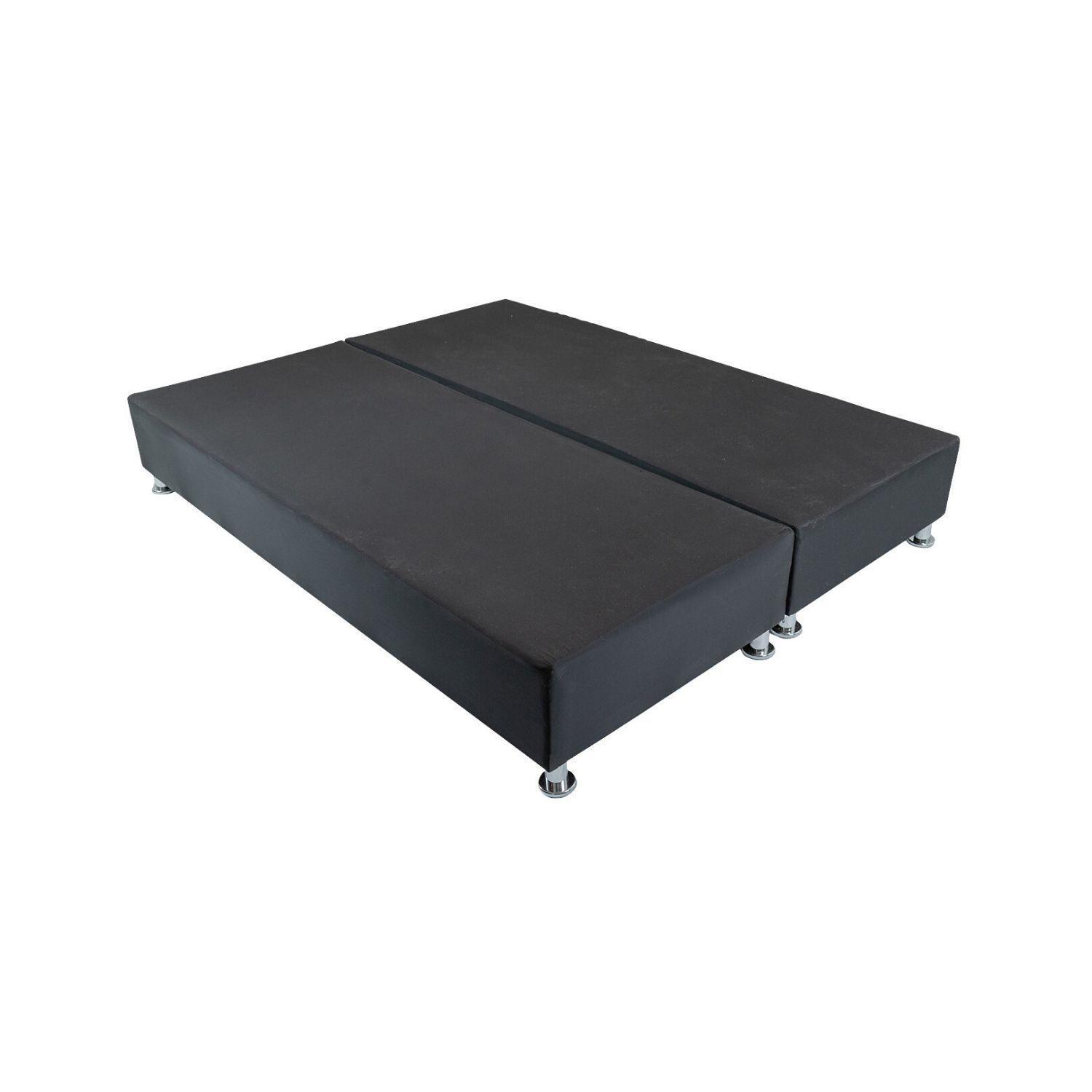 Box Americano 2P dividida Negro Felpa 2 metros Pmetal-2