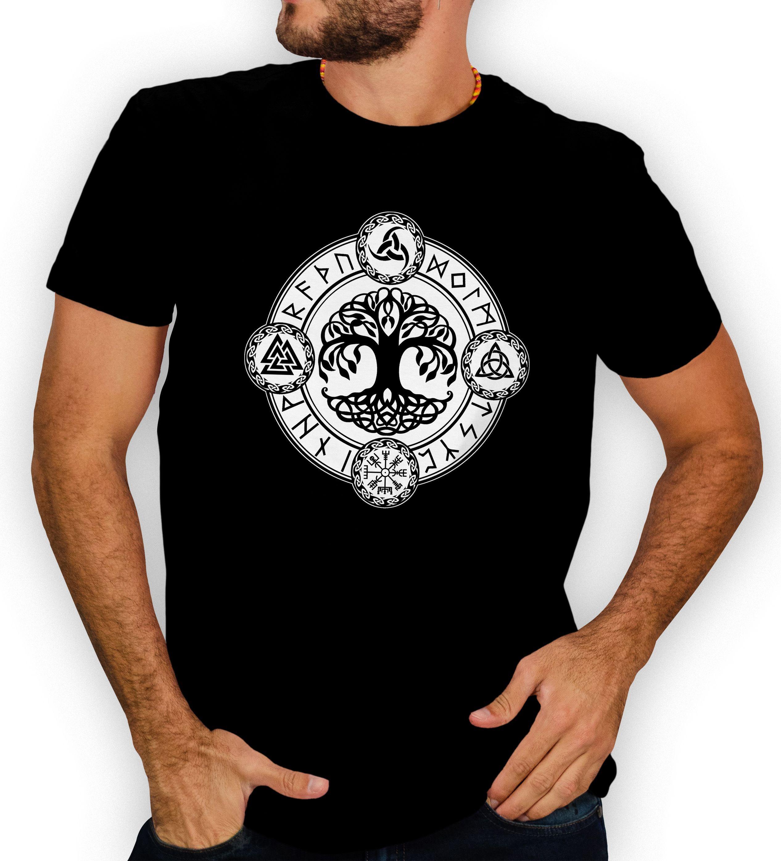 Polera hombre diseño Vikingo Valhalla D26-0