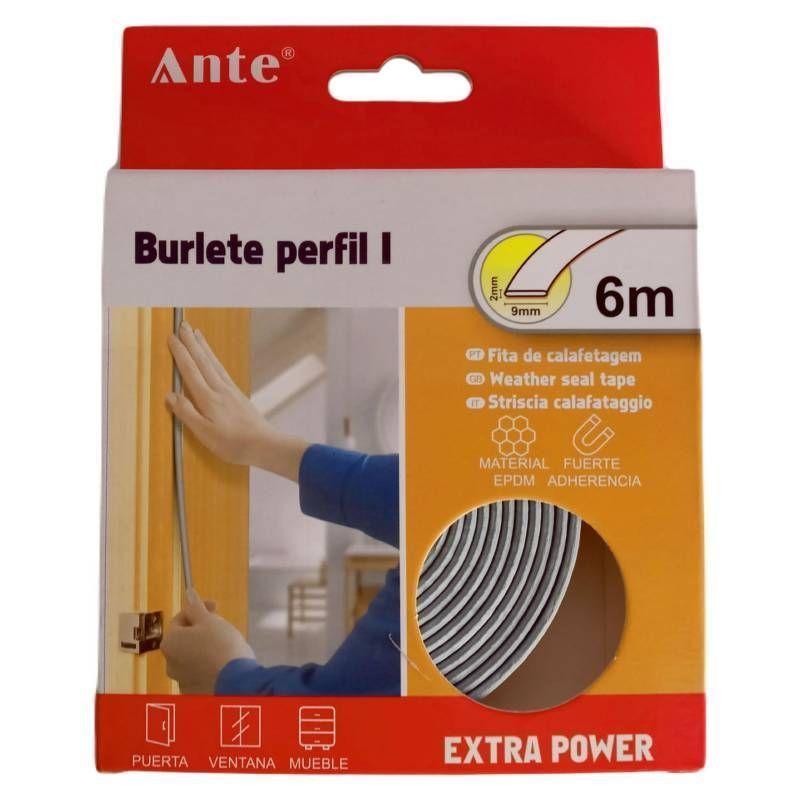 Burlete Perfil I 6 metros negro marca Ante 9mmx2m-0